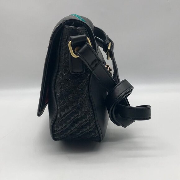 Desigual Black Faux Leather Varsovia Far West Crossbody Bag - Picture 4 of 10